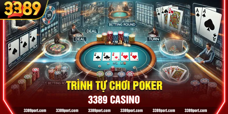 Chi tiết về trình tự diễn ra một ván cược Poker đến hội viên